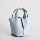 PICOTIN 18 LOCK CLEMENCE LEATHER BLEU PALE WITH PALLADIUM HARDWARE (PHW)