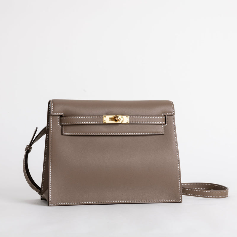 KELLY DANSE SWIFT LEATHER ETOUPE WITH GOLD HARDWARE (GHW)