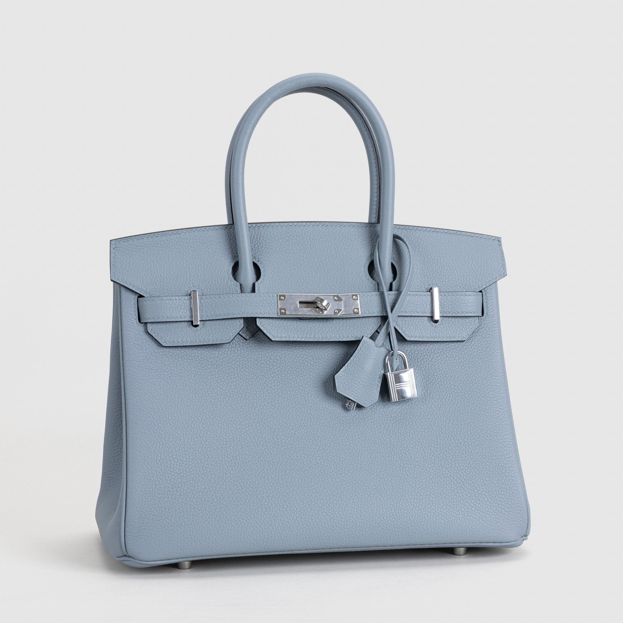 BIRKIN 30 TOGO LEATHER BLEU LIN WITH PALLADIUM HARDWARE (PHW)