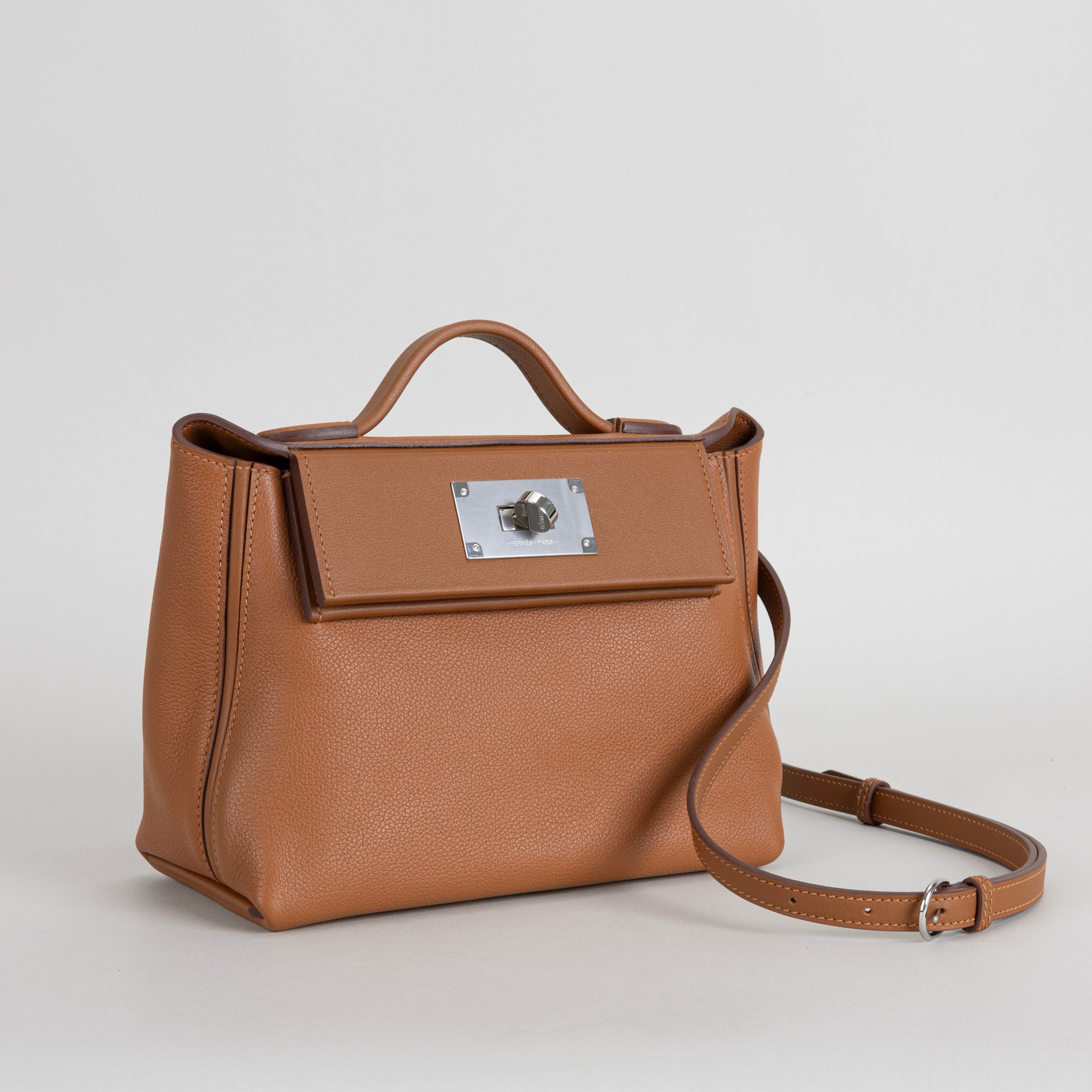 24/24 (MINI) EVERCOLOR & SWIFT LEATHER GOLD WITH PALLADIUM HARDWARE (PHW)