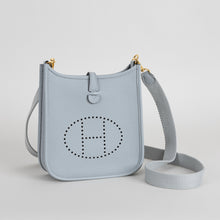 MINI EVELYNE (TPM) CLEMENCE LEATHER BLEU GLACIER WITH GOLD HARDWARE (GHW)