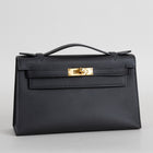 KELLY POCHETTE SWIFT LEATHER NOIR (BLACK) WITH GOLD HARDWARE (GHW)