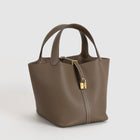 PICOTIN 22 LOCK CLEMENCE LEATHER ETOUPE WITH GOLD HARDWARE (GHW)