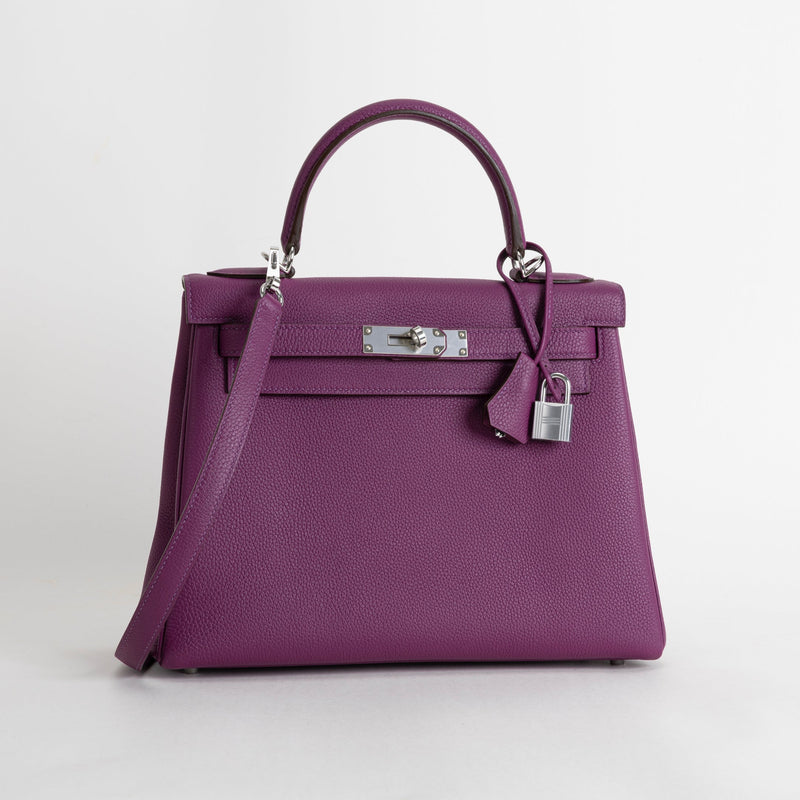 KELLY 28 TOGO LEATHER ANEMONE WITH PALLADIUM HARDWARE (PHW)
