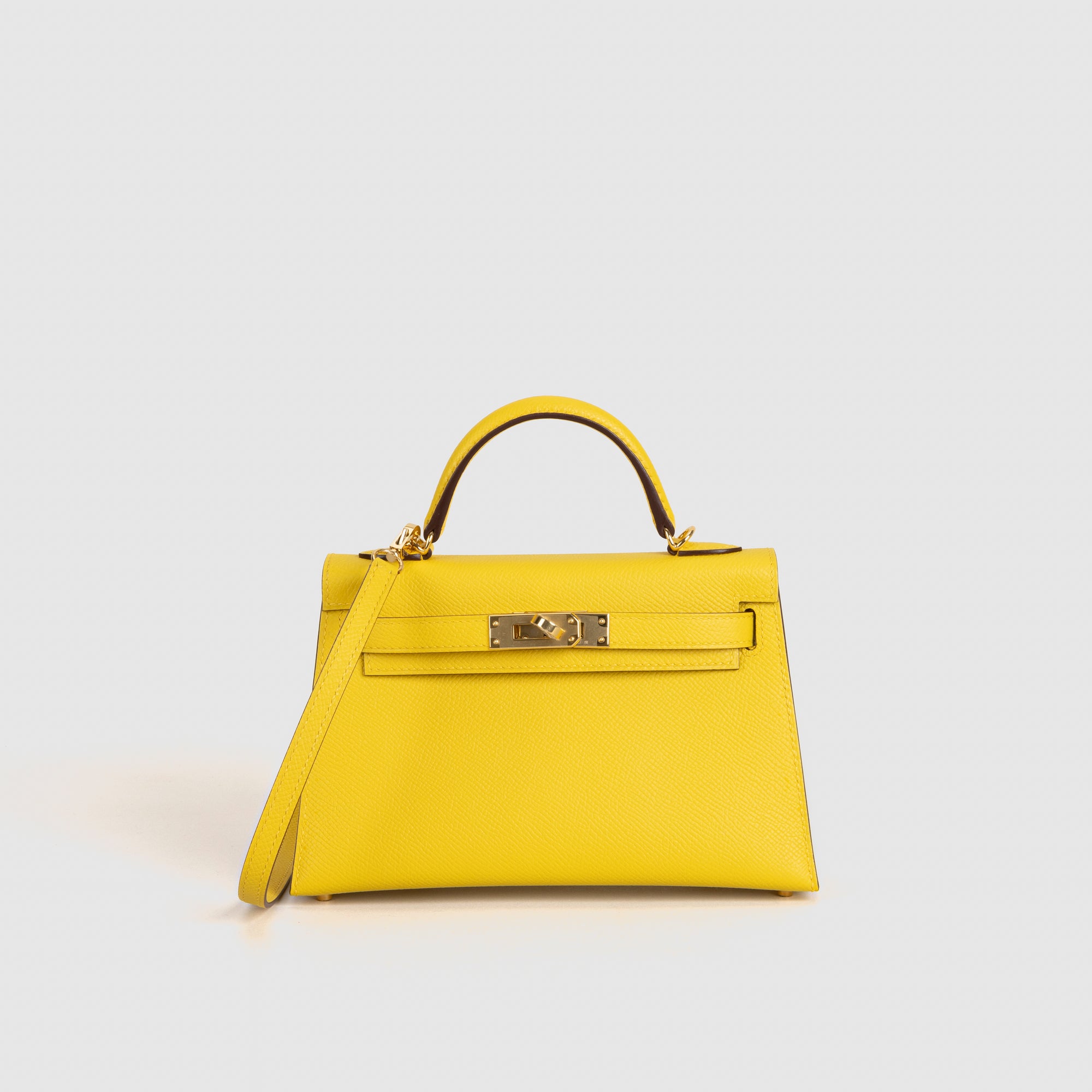 MINI KELLY II (20) EPSOM LEATHER JAUNE DE NAPLES WITH GOLD HARDWARE (GHW)