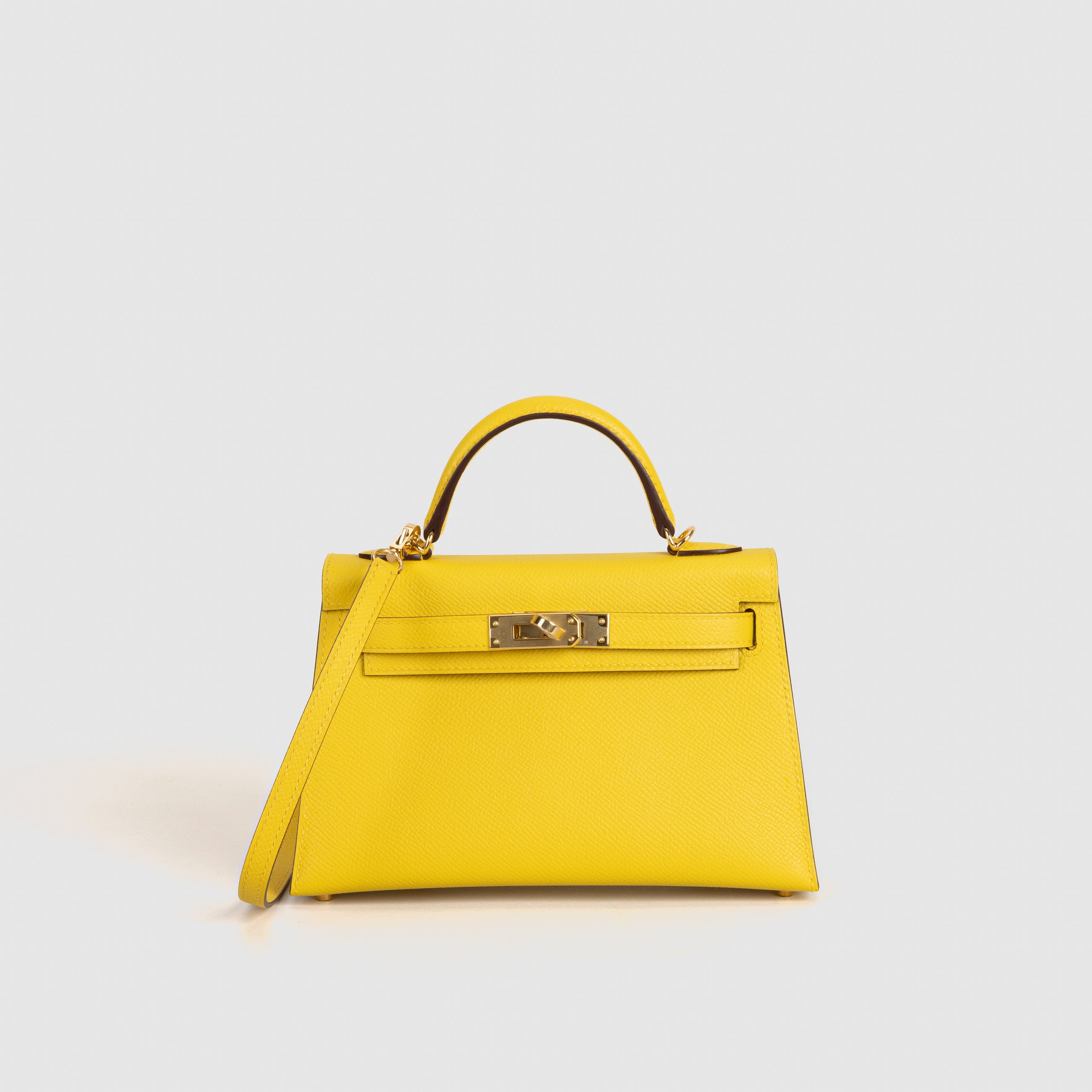 MINI KELLY II (20) EPSOM LEATHER JAUNE DE NAPLES WITH GOLD HARDWARE (GHW)