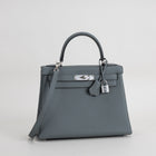 KELLY 28 TOGO LEATHER VERT AMANDE WITH PALLADIUM HARDWARE (PHW)