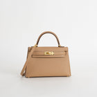 MINI KELLY II (20) EPSOM LEATHER CHAI WITH GOLD HARDWARE (GHW)