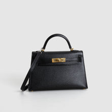 MINI KELLY II (20) CHEVRE LEATHER NOIR (BLACK) WITH GOLD HARDWARE (GHW)