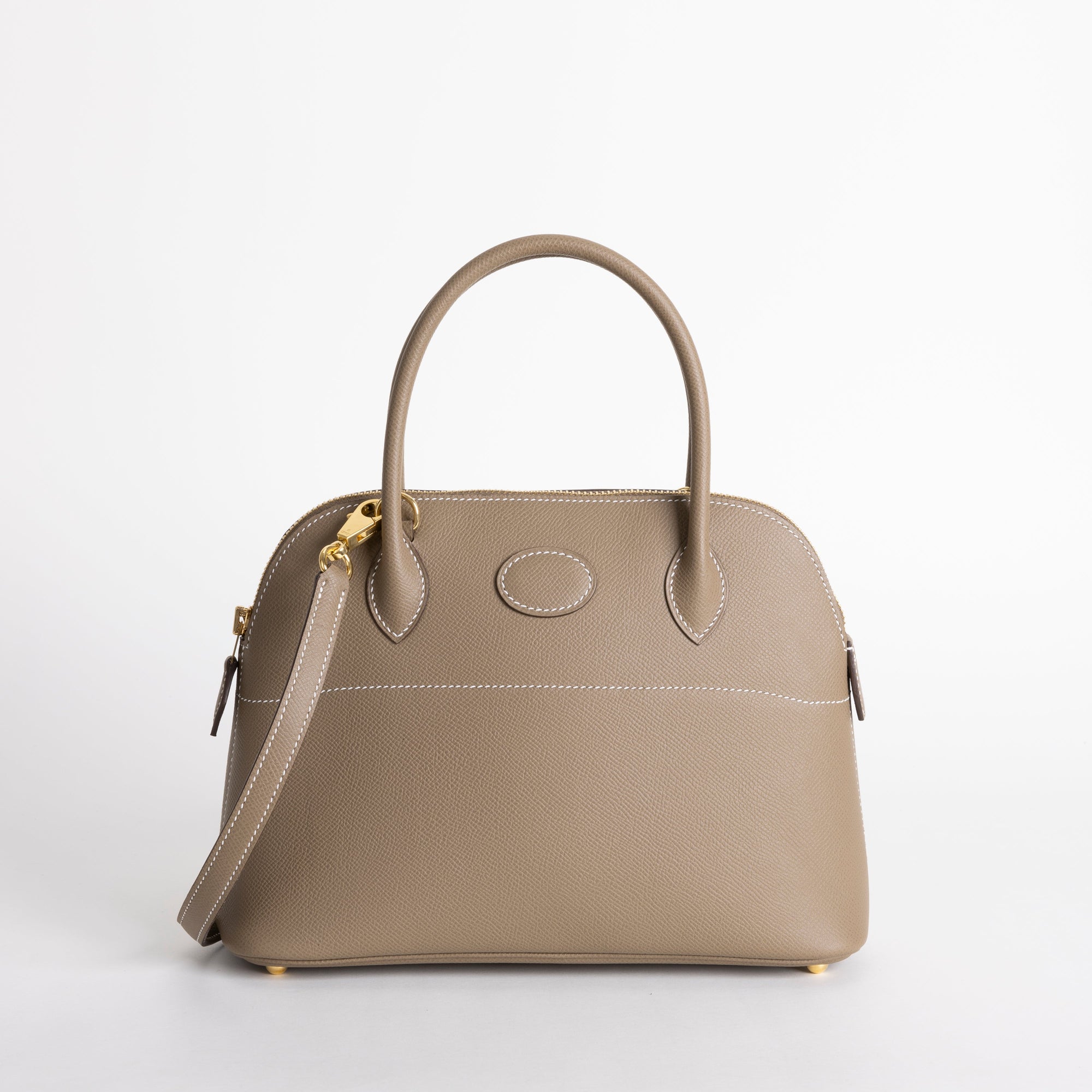 BOLIDE 27 EPSOM LEATHER  ETOUPE WITH GOLD HARDWARE (GHW)