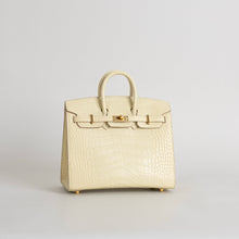 BIRKIN 20 (SELLIER SHAPE) MATTE MISSISSIPPIENSIS ALLIGATOR LEATHER VANILLA WITH GOLD HARDWARE (GHW)