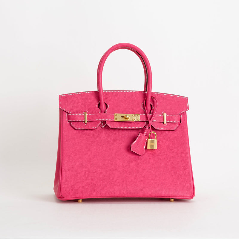 BIRKIN 30 EPSOM LEATHER ROSE TYRIRN WITH GOLD HARDWARE (GHW)