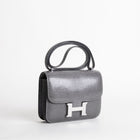 CONSTANCE 18 (MINI) LIZARD LEATHER GRIS FONCE WITH PALLADIUM HARDWARE (PHW)