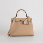 KELLY 25 EPSOM LEATHER CHAI WITH PALLADIUM HARDWARE (PHW)