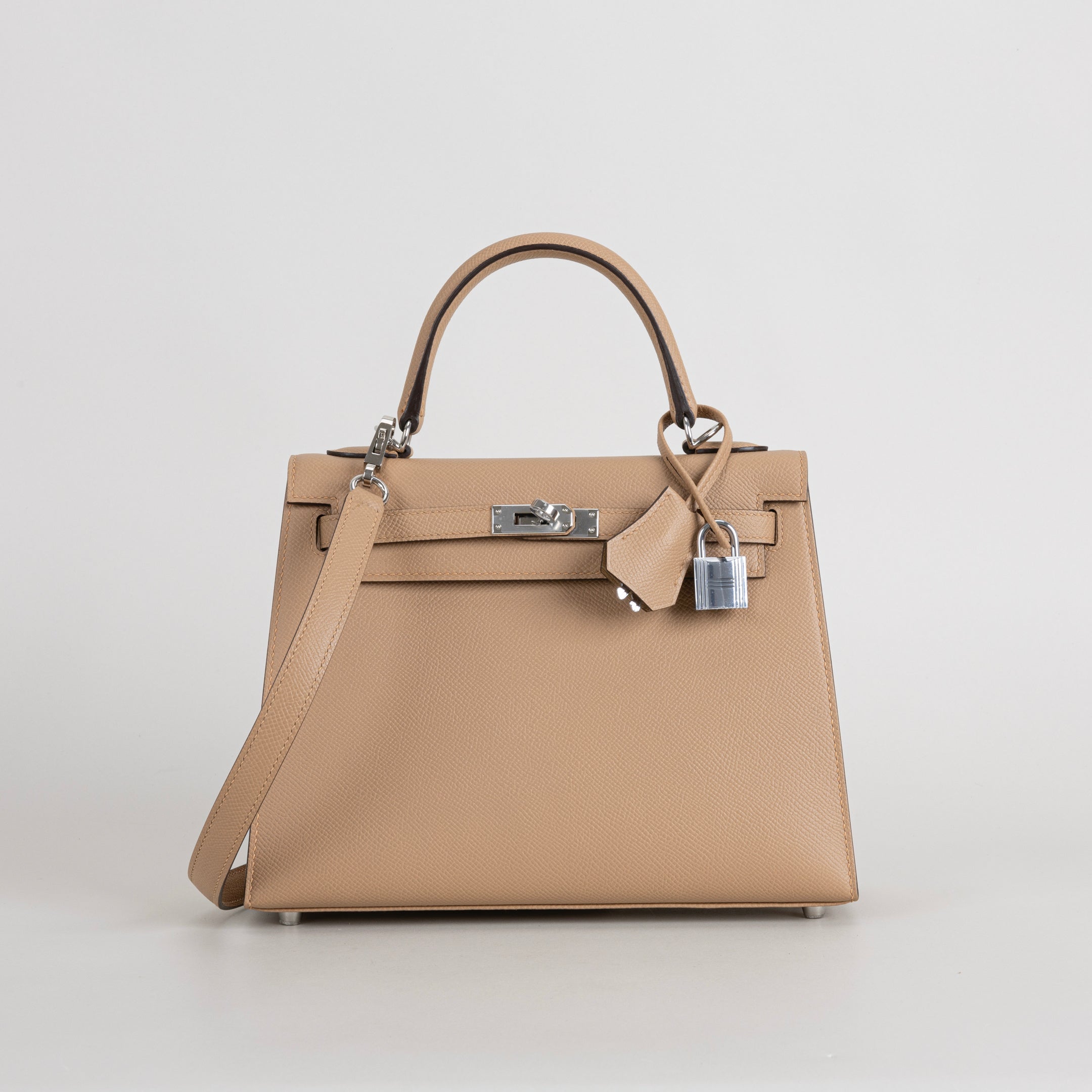 KELLY 25 EPSOM LEATHER CHAI WITH PALLADIUM HARDWARE (PHW)