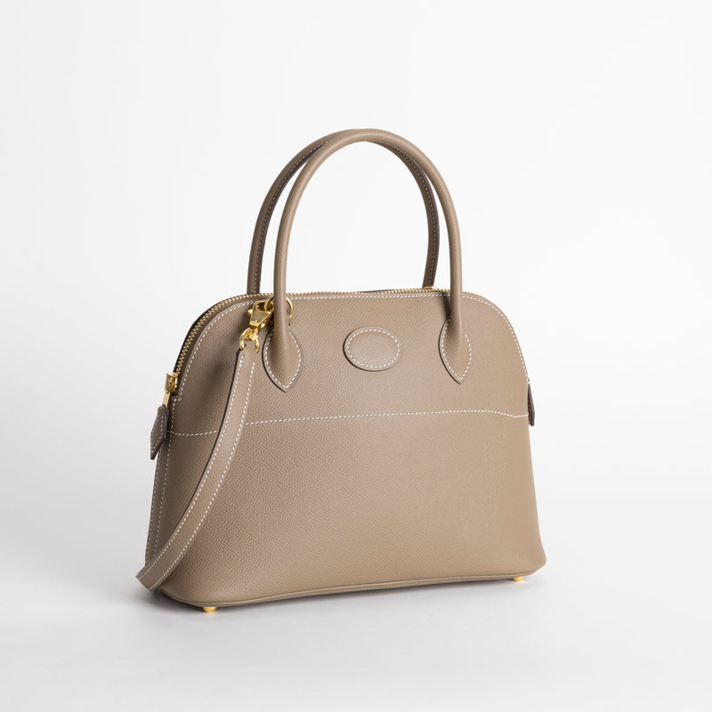 BOLIDE 27 EPSOM LEATHER  ETOUPE WITH GOLD HARDWARE (GHW)