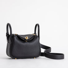 MINI LINDY 20 CLEMENCE LEATHER NOIR (BLACK) WITH GOLD HARDWARE (GHW)