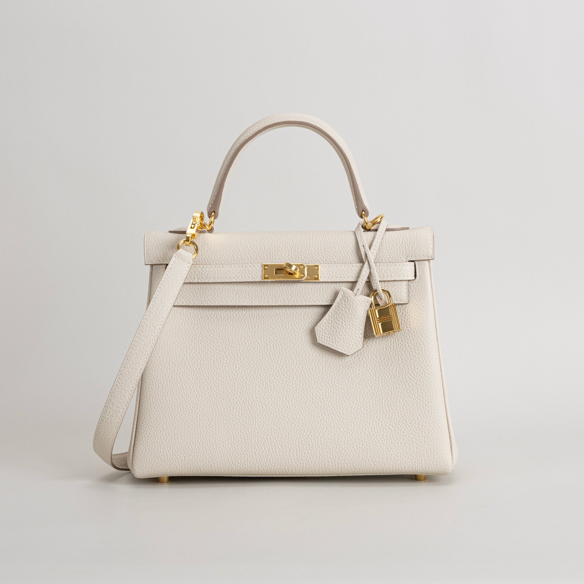 KELLY 25 TOGO LEATHER CRAIE WITH GOLD HARDWARE (GHW)