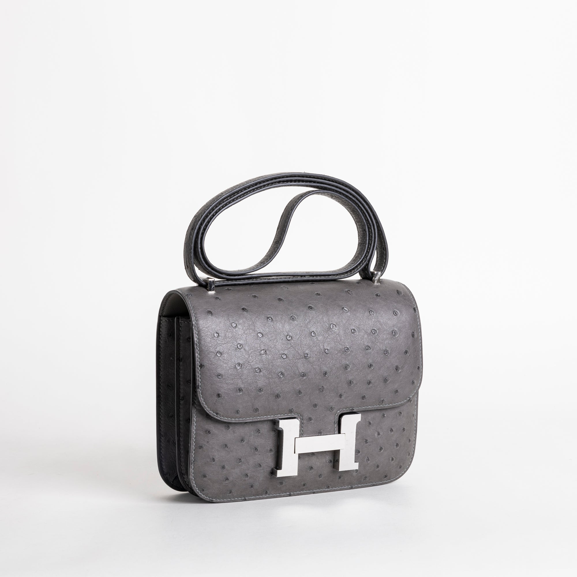CONSTANCE 18 (MINI) OSTRICH LEATHER ETAIN WITH PALLADIUM HARDWARE (PHW)