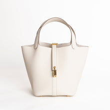 PICOTIN 18 LOCK CLEMENCE LEATHER CRAIE WITH GOLD HARDWARE (GHW)