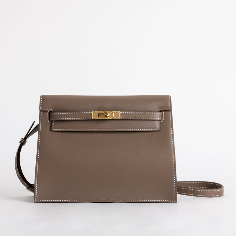 KELLY DANSE SWIFT LEATHER ETOUPE WITH GOLD HARDWARE (GHW)