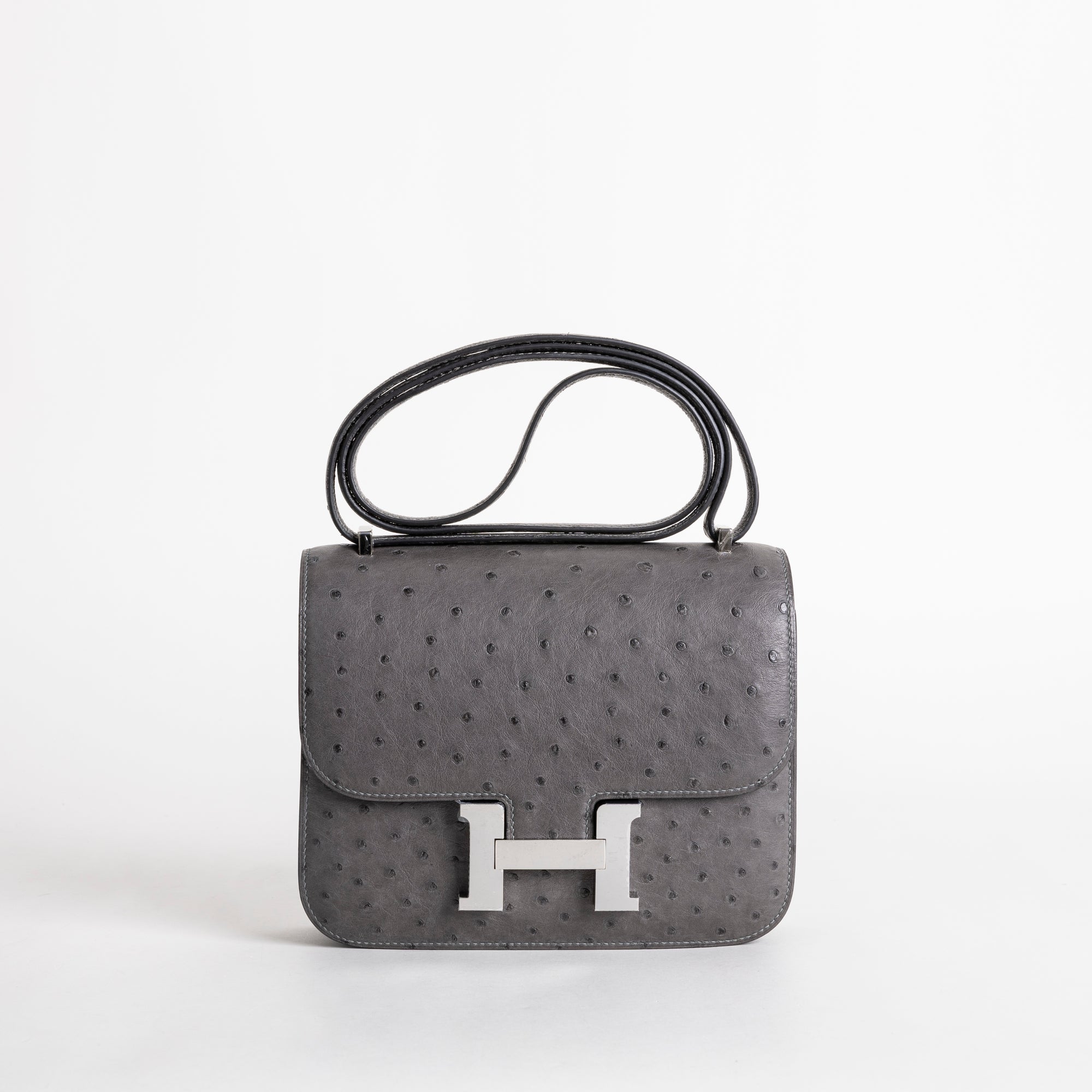 CONSTANCE 18 (MINI) OSTRICH LEATHER ETAIN WITH PALLADIUM HARDWARE (PHW)