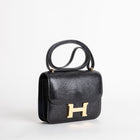 CONSTANCE 18 (MINI) LIZARD LEATHER NOIR (BLACK) WITH GOLD HARDWARE (GHW)