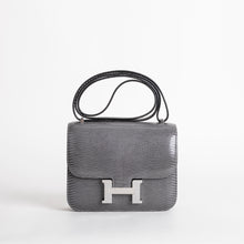 CONSTANCE 18 (MINI) LIZARD LEATHER GRIS FONCE WITH PALLADIUM HARDWARE (PHW)