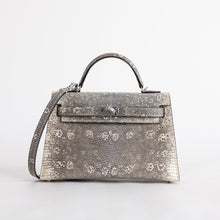 MINI KELLY II (20) OMBRE LIZARD LEATHER WITH PALLADIUM HARDWARE (PHW)