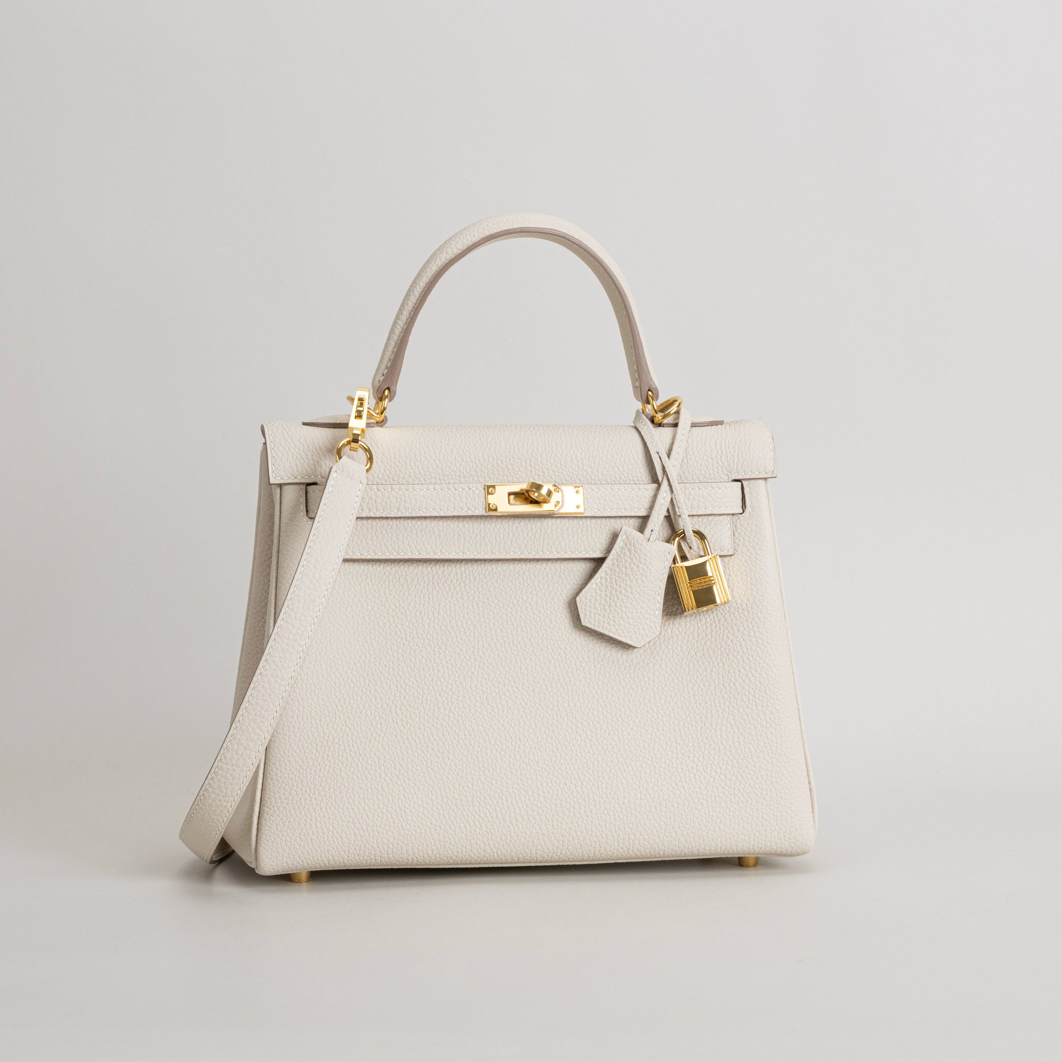 KELLY 25 TOGO LEATHER CRAIE WITH GOLD HARDWARE (GHW)