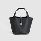 PICOTIN 22 LOCK CLEMENCE LEATHER NOIR (BLACK) WITH PALLADIUM HARDWARE (PHW)