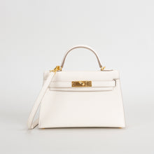 MINI KELLY II (20) CHEVRE LEATHER CRAIE WITH GOLD HARDWARE (GHW)