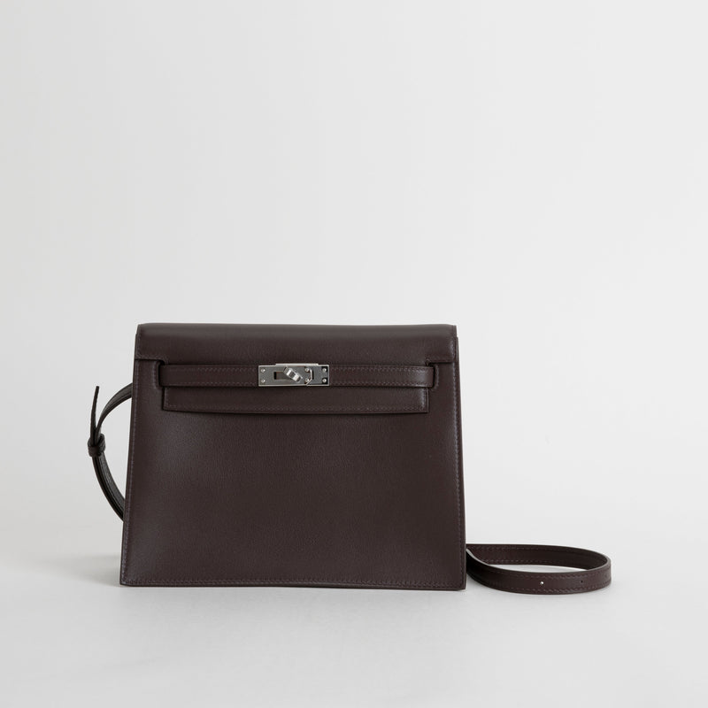 KELLY DANSE EVERCOLOR LEATHER CHOCOLAT WITH PALLADIUM HARDWARE (PHW)