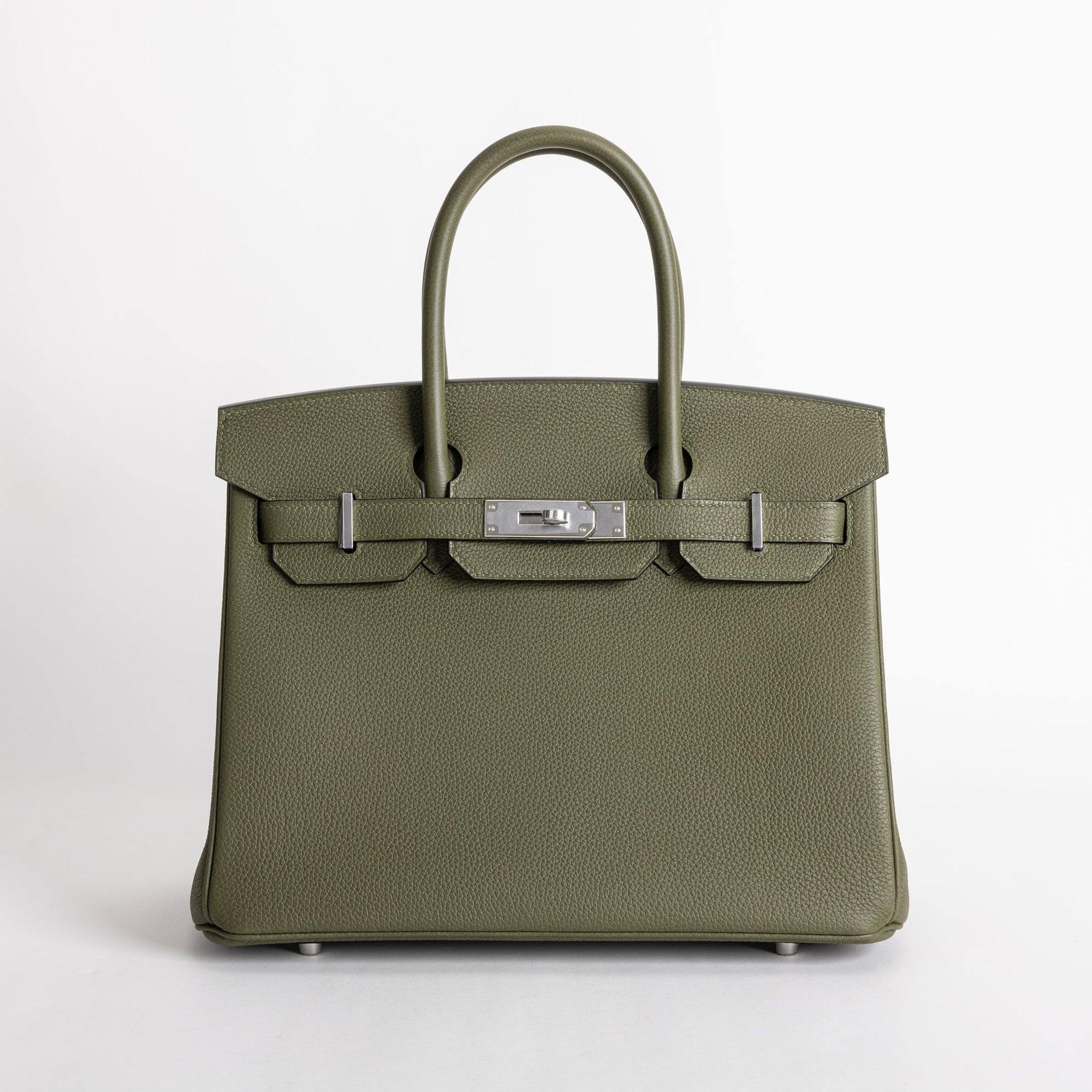 BIRKIN 30 TOGO LEATHER VERT OLIVE WITH PALLADIUM HARDWARE (PHW)