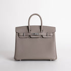 BIRKIN 25 TOGO LEATHER GRIS ASPHALTE WITH PALLADIUM HARDWARE (PHW)