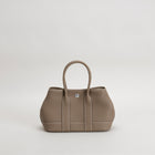 GARDEN PARTY (MINI) NEGONDA LEATHER ETOUPE WITH PALLADIUM HARDWARE (PHW)