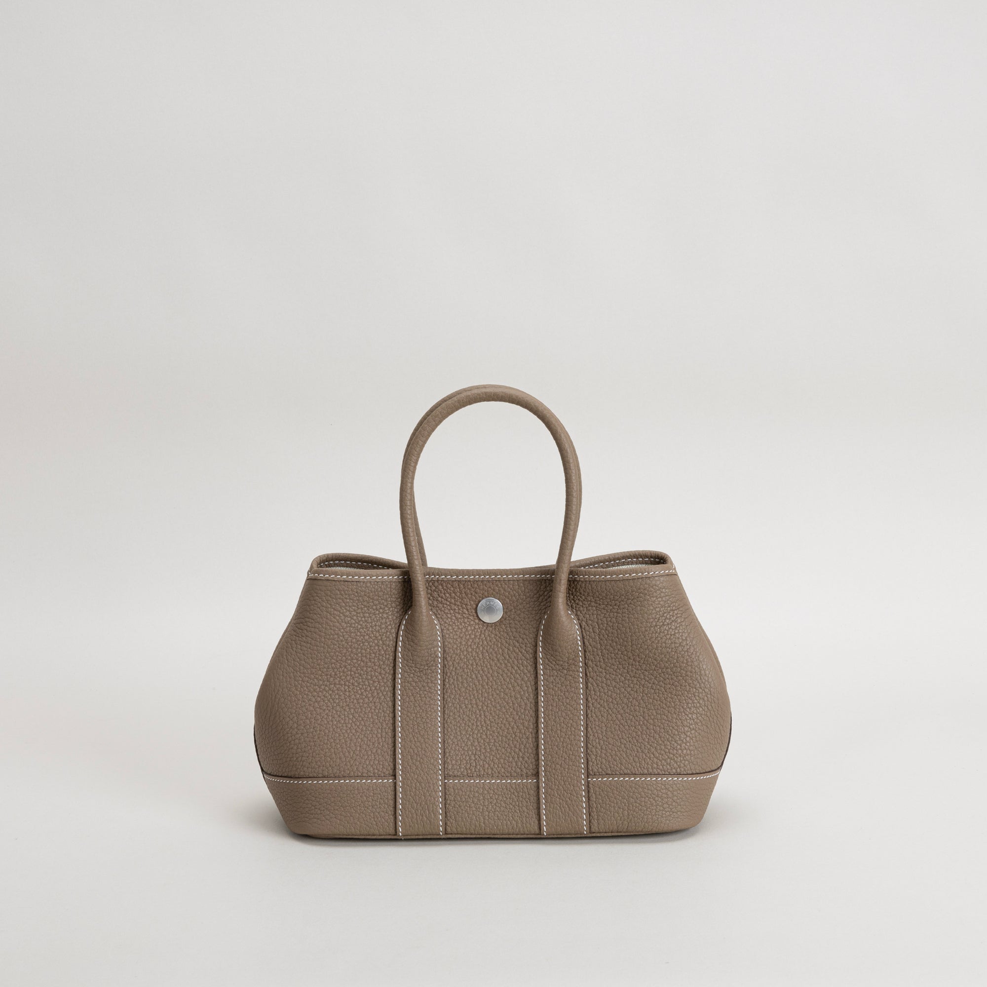 GARDEN PARTY (MINI) NEGONDA LEATHER ETOUPE WITH PALLADIUM HARDWARE (PHW)