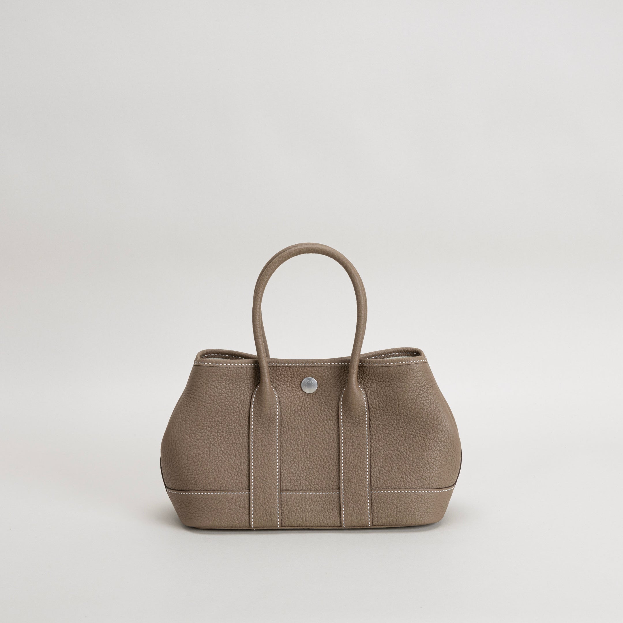 GARDEN PARTY (MINI) NEGONDA LEATHER ETOUPE WITH PALLADIUM HARDWARE (PHW)