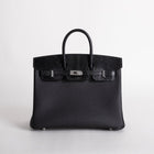 BIRKIN 25 TOUCH LIZARD LEATHER & TOGO LEATHER NOIR (BLACK) WITH PALLADIUM HARDWARE (PHW)