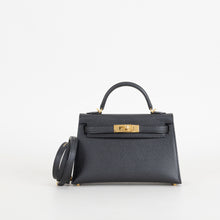 MINI KELLY II (20) EPSOM LEATHER NOIR (BLACK) WITH GOLD HARDWARE (GHW)