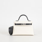 MINI KELLY II (20) CHEVRE LEATHER HORSESHOE STAMP (HSS) CRAIE & NOIR (BLACK) WITH PALLADIUM HARDWARE (PHW)