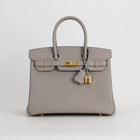 BIRKIN 30 TOGO LEATHER GRIS ASPHALTE WITH GOLD HARDWARE (GHW)