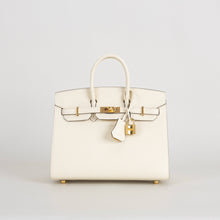 BIRKIN 25 EPSOM LEATHER (SELLIER SHAPE) NATA WITH GOLD HARDWARE (GHW)