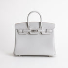 BIRKIN 25 TOGO LEATHER BLEU GLACIER WITH PALLADIUM HARDWARE (PHW)