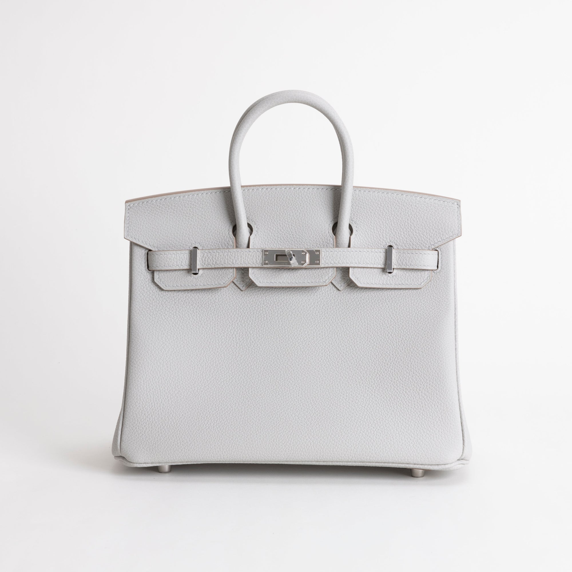 BIRKIN 25 TOGO LEATHER BLEU GLACIER WITH PALLADIUM HARDWARE (PHW)