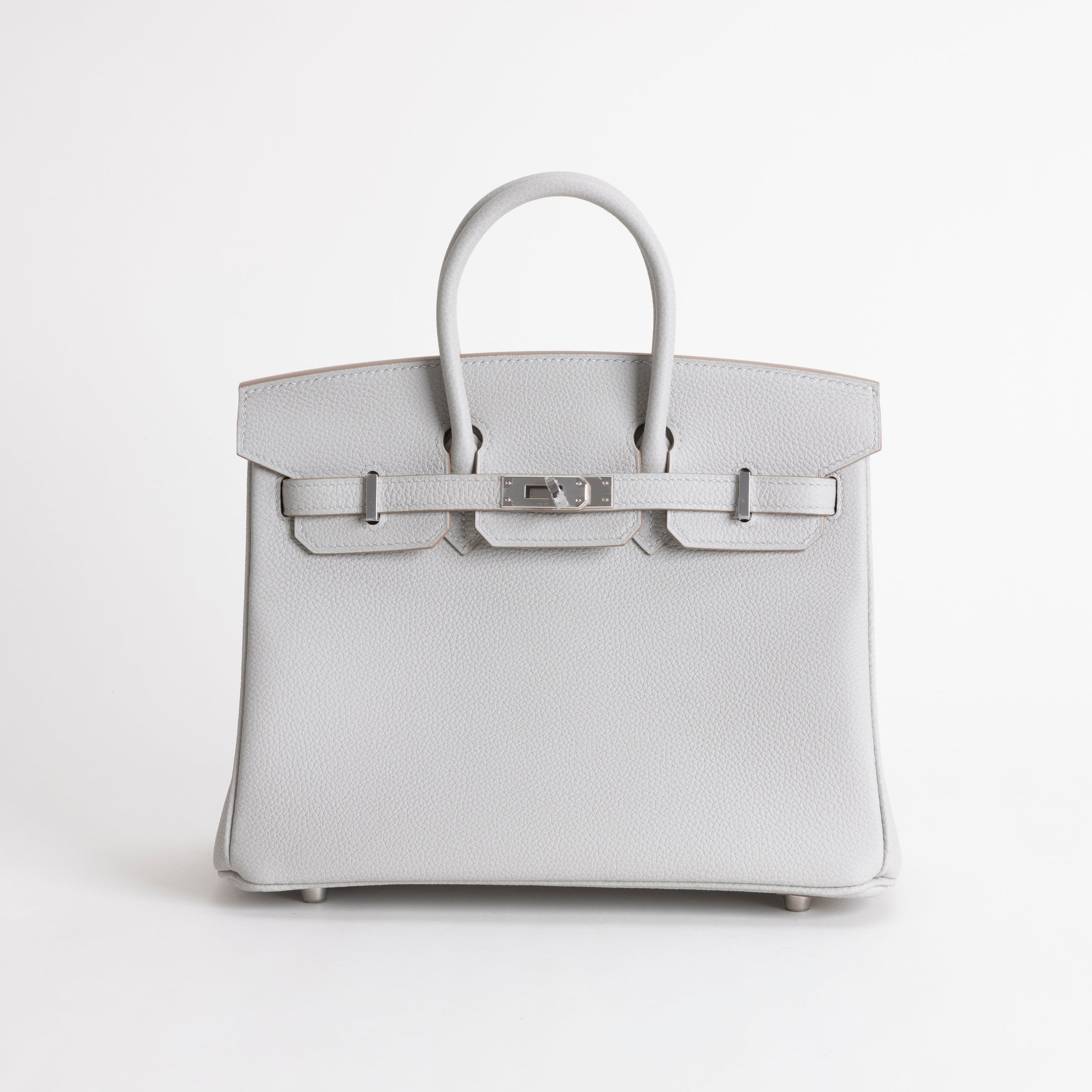 BIRKIN 25 TOGO LEATHER BLEU GLACIER WITH PALLADIUM HARDWARE (PHW)