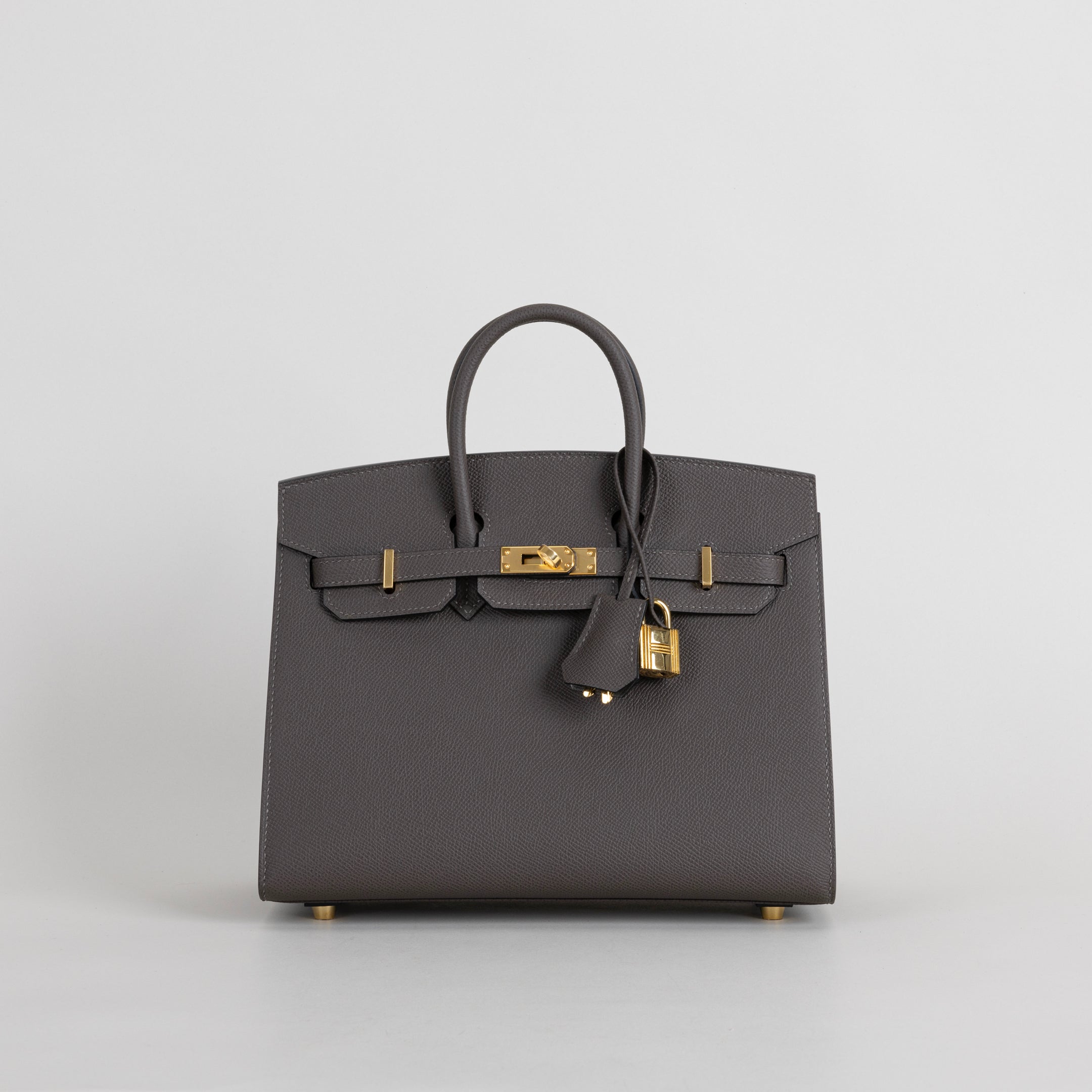 BIRKIN 25 EPSOM LEATHER (SELLIER SHAPE) ETAIN WITH GOLD HARDWARE (GHW)