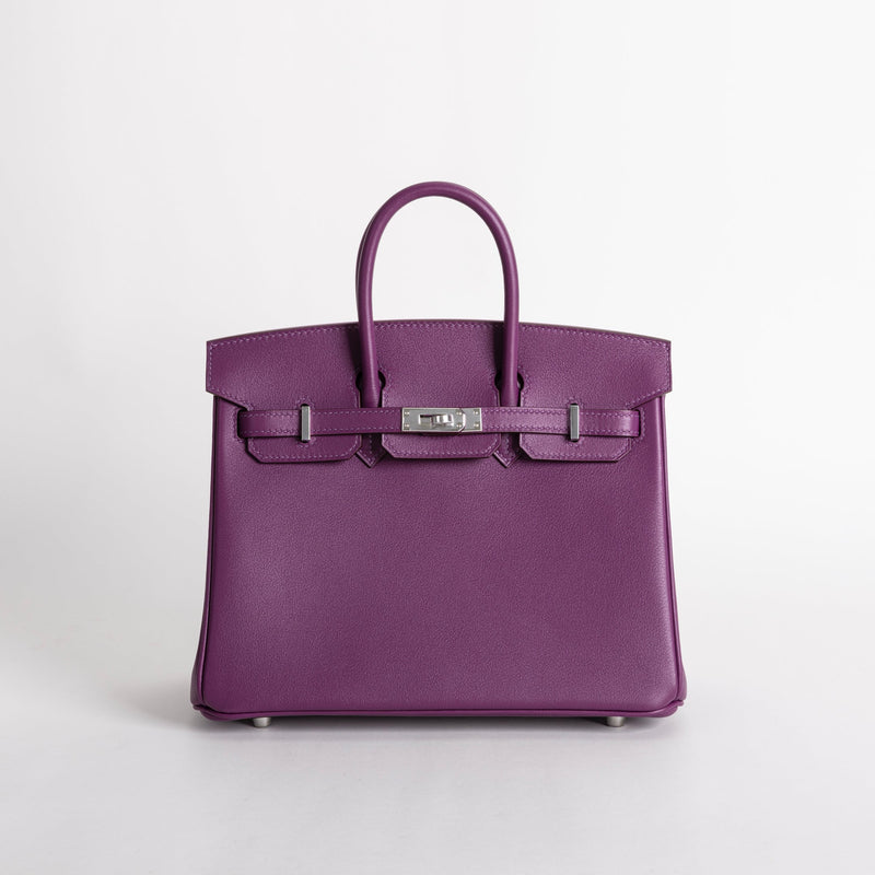 BIRKIN 25 SWIFT LEATHER ANEMONE WITH PALLADIUM HARDWARE (PHW)