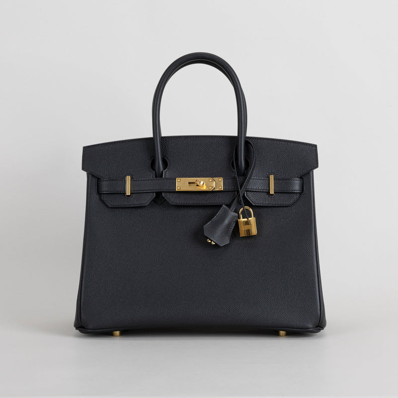 BIRKIN 30 EPSOM LEATHER NOIR (BLACK) WITH GOLD HARDWARE (GHW)