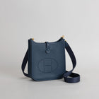 MINI EVELYNE (TPM) CLEMENCE LEATHER BLEU SAPHIRE WITH GOLD HARDWARE (GHW)